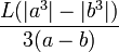 \frac{L(|a^3| - |b^3|)}{3(a-b)}